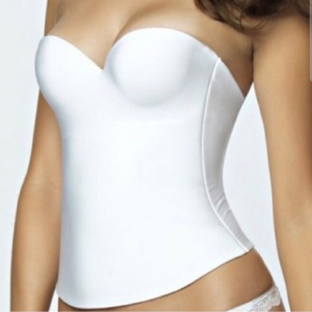 Strapless White Bustier Shapewear